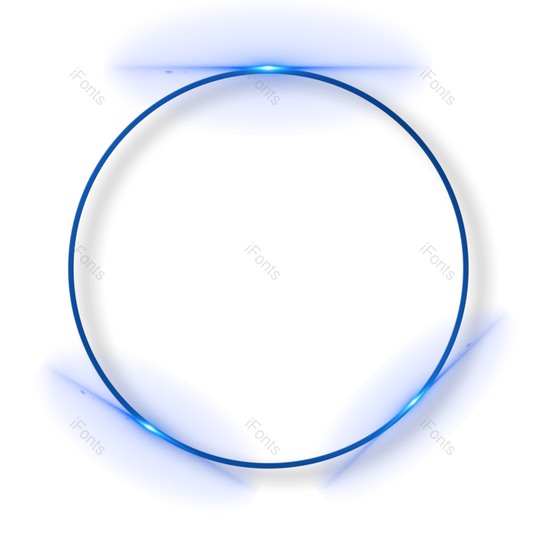 边框图片,光效元素,蓝色PNG,简约免抠素材